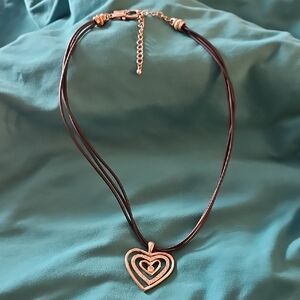 19-22" Crystal Heart Pendant Necklace